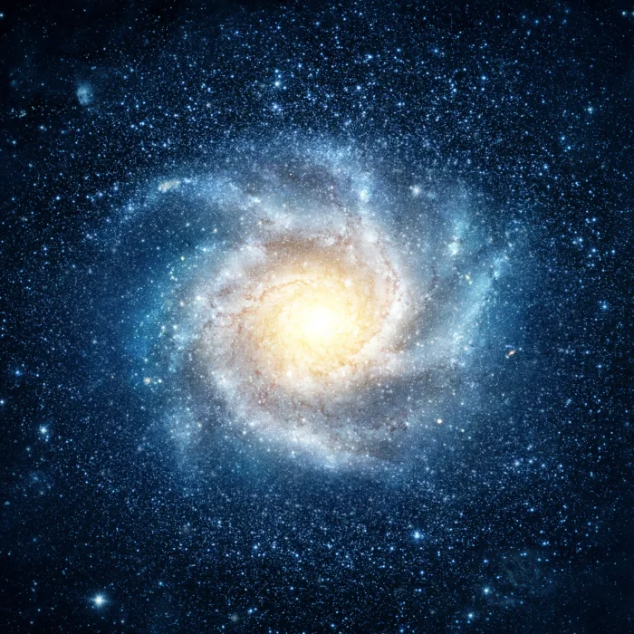 Panoramic view of the galaxy and star. Abstract space background. Elements of this image furnished by NASA.